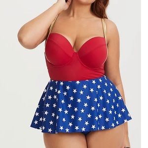 Torrid Wonder Woman One Piece Swimsuit